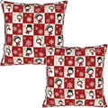 Winter Snowman Pillow Cover - Snowflake Throw Pillows 16x16 Set of 2 Christmas Xmas Throw Pillow Covers for Couch Sofa Bedroom