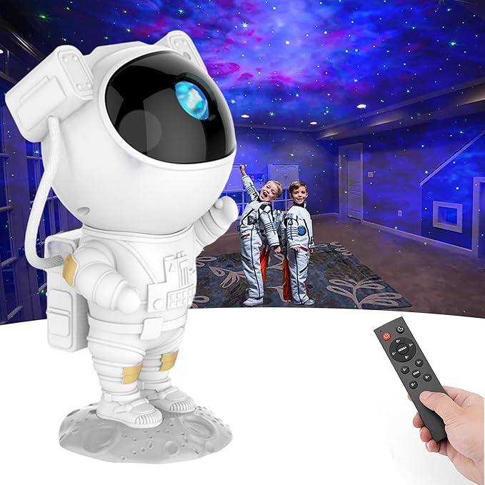 SFOUR Astronaut Galaxy Projector Night Light，Lights for Bedroom,Kids Room Decor Aesthetic, Adjustable Head Angle,Gift for Kids Adults Home Party Ceiling Decor，Christmas Gift