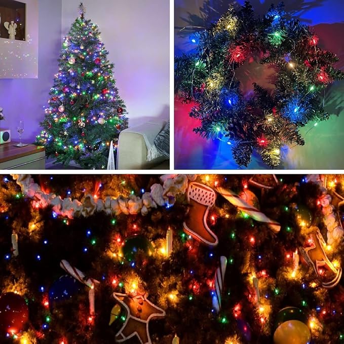 2-Pack Multicolor Fairy Lights Battery Operated with Timer, Waterproof 16FT 50 LED String Lights Outdoor Indoor, Twinkle Lights for Bedroom Wedding Birthday Christmas Parties Centerpiece (Multicolor)