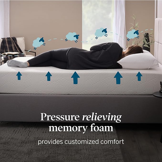 Lucid 14 Inch Memory Foam Mattress - Medium Firm Feel - Infused with Refreshing Bamboo Charcoal and Cooling Gel - Bed in a Box - Temperature Regulating - Pressure Relief - Breathable - Twin XL Size