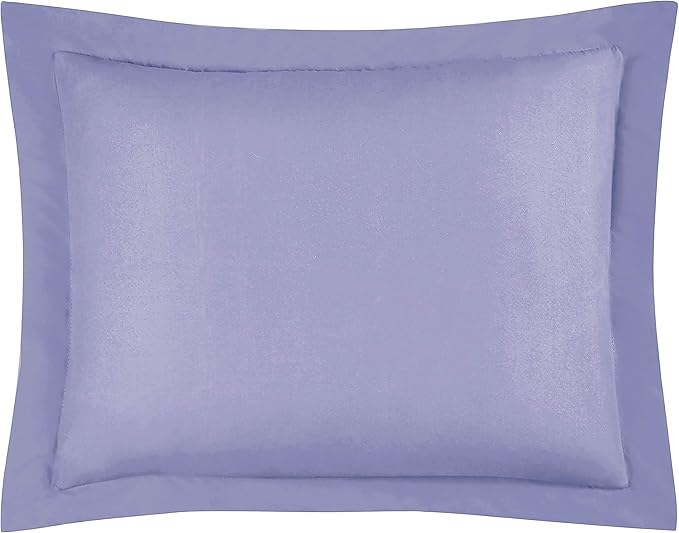 Chezmoi Collection 3-Piece All Season Oversized King Comforter Set Lavender, Soft Quilted Down Alernative Duvet Insert with Corner Tabs, Lightweight Microfiber Bedding, 110 x 96 Inches