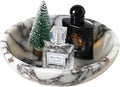 Decorative Bowl for Home Decor – Marble Fruit Bowl, Key Holder Tray with Marble Finish, Entryway Table Organizer, Kitchen Countertop & Coffee Table Centerpiece