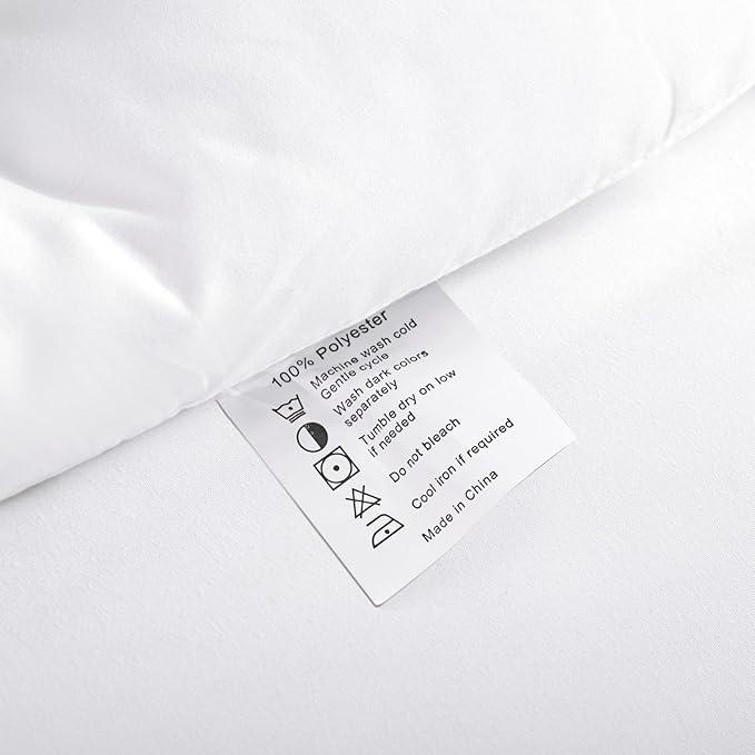 ROSGONIA Comforter Full Size for Girls Boys Teens White, 3pcs (1 Boho Comforter & 2 Pillowcases), Lightweight Dorm Bedding Soft All Season Bed Set