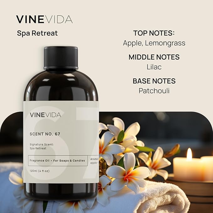 VINEVIDA [16 Fl Oz] Spa Retreat Fragrance Oil for Cold Air Diffusers - Essential Oils for Diffuser Oil Refill & Air Freshener Room Spray