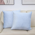 2 Packs Throw Pillow Covers, Neutral Decorative Couch Pillow Cover for Living Room Bed Sofa Rustic Farmhouse Boho Home Decor, Soft Plush Cushion Case Slipcover (SkyBlue, 22"x 22")