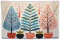MaSiledy Wall Tapestry Shabby Chic Trees Tapestry Nature Themed Autumn Aesthetic Bedroom Tapestries Wall Art Decor for Bedroom Living Room Dorm 60"x90" Xmas Wall Hanging Polyester Tapestries