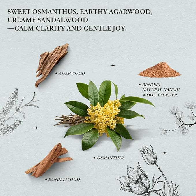 Energize & Uplift - Innergy Osmanthus Incense Sticks, Natural Citrus-Floral Mood Boosting Incense, 150 Sticks