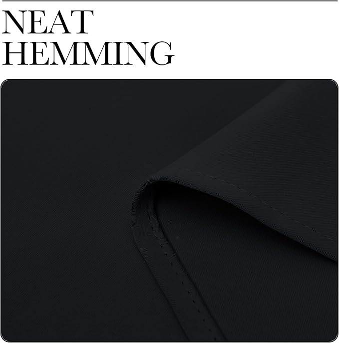 NICETOWN Blackout Curtains Panels for Living Room, 2 Panels, 66 x 92 Inch, Black, 3 Pass Microfiber Noise Reducing Thermal Insulated Solid Ring Top Blackout Window Drapes