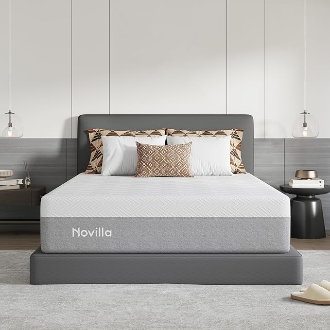 Novilla Mattress Queen Size, 14 Inch Gel Queen Memory Foam Mattress in a Box for Suppotive, Pressure Relieving & Plush Comfort, Bliss