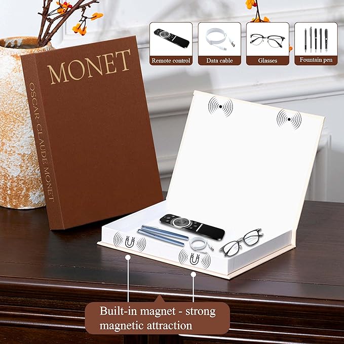 Decorative Books for Home Decor Set of 2 Fake Book for Decoration Coffee Table Books Decors Book Shelf Home Decor Aesthetic Decorative Boxes for Decors Storage for Living Room Office Mantlse