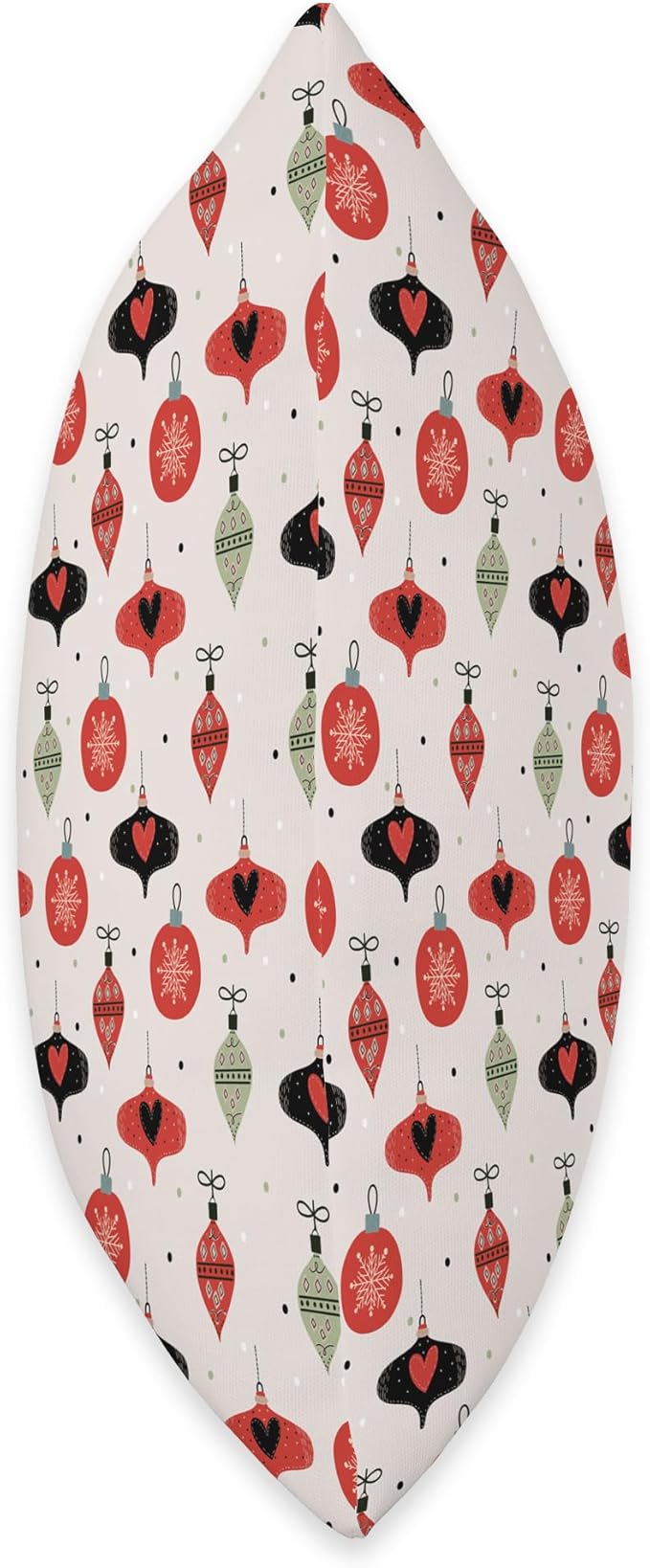 Scandinavian Vintage Christmas Ornament Pattern Red Green Throw Pillow