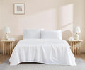Linen Closet Organic 100% Cotton Twin XL Bed Sheet 3 Pcs Set– Arctic White Crisp Percale, Deep Pocket up to 16” – Lightweight, Breathable & Naturally Cooling – Ideal for College Dorm, Soft & Comfy