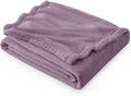 Bedsure GentleSoft Fleece Blankets Twin Size Fog Purple - 300GSM Lightweight Plush Fuzzy Cozy Soft Blanket for Bed, Sofa, Couch, Travel, Camping, 60x80 inches