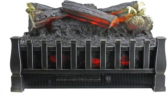 duraflame Electric Log Set 400 Sq Ft Heater, Faux Logs Insert with Lifelike Flames for Existing Fireplaces, Remote Control Included
