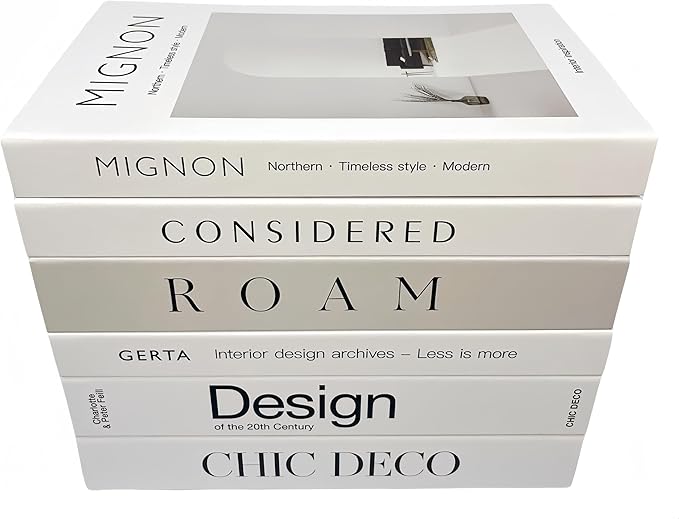 6PCS Fake Books for Decoration: Ediactcyl Decorative Books Modern Home, Coffee Tables Decor for Living Room Bookshelf (M51)