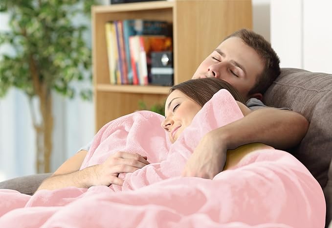 Utopia Bedding Fleece Blanket Throw Size Pink 300GSM Luxury Anti-Static Fuzzy Soft Microfiber Blanket for Couch, Sofa and Bed (60x50 Inch)