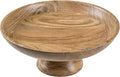 The Fine Living Co. Wooden Fruit Bowl, 12 inch Large Serving Platter for Dessert, Round Serving Bowl for Cake, Snacks, Acacia Wood Bowls for Centrepiece, Wedding, Natural, 12"x2"