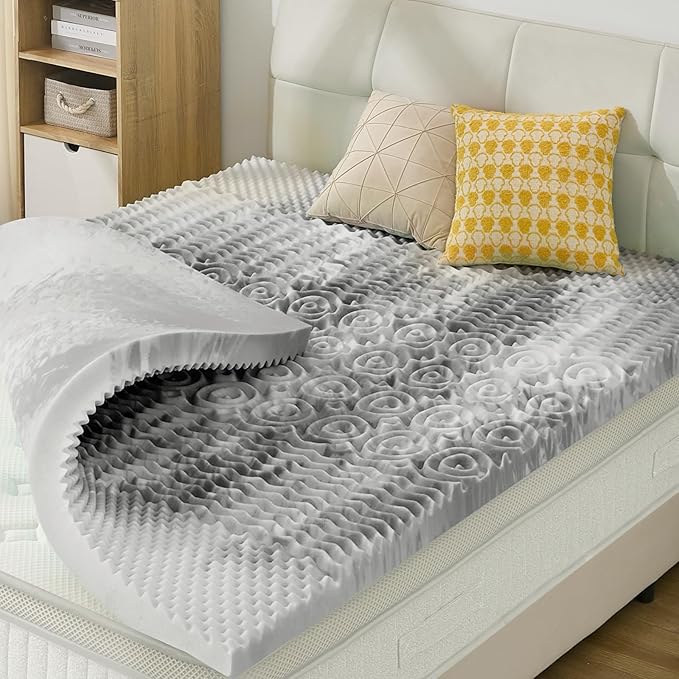 SINWEEK 1.5 Inch Memory Foam Mattress Topper Twin XL, Twin Extra Long Mattress Pads for College Dorm Single Bed, Pressure Relieve CertiPUR-US Certified, 39x80 Inches, Gray