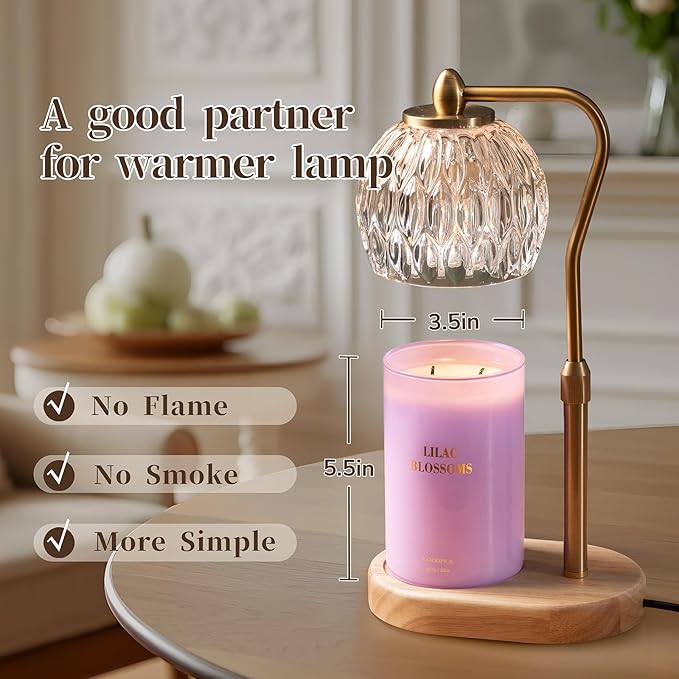 Goodpick Lilac Scented Candle, Mothers Day Soy Wax Candle, 22oz Long Burning 120H for Home Scented, Gifts for Women