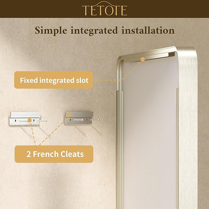 TETOTE Brushed Nickel Bathroom Mirror 30 x 30 Brushed Nickel Metal Framed Bathroom Mirror, Tempered Glass, Modern Farmhouse Wall Mounted Mirror for Decorative(Horizontal/Vertical)