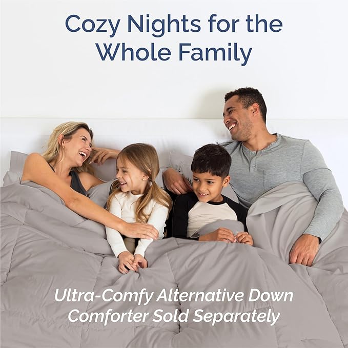 King 6 Piece Sheet Set - Comfy Breathable & Cooling - Ultra-Soft Hotel Luxury Bedding Set with 8-16 Inch Deep Pockets - 1 Flat & 1 Fitted Sheet & 4 Pillowcases - Wrinkle Free & Easy Care - Light Grey