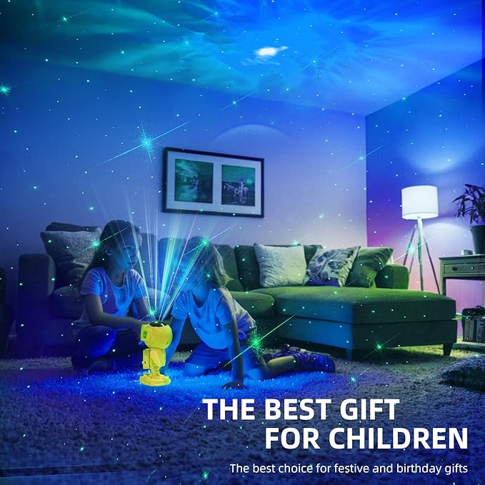 Galaxy Projector Night Light Astronaut-Star Projector, Bluetooth Speaker, White Noise,Nebula Star and Moon Galaxy Lights for Bedroom with Timer,360° Adjustable with Remote, Starry Galaxy Projector