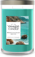 Yankee Candle Large Tumbler Scented Candle with up to 80 Hour Burn Time, Premium Plant Wax Blend for Consistent Burn, 20 oz Tumbler Candle with Room Filling Fragrance, Mediterranean Breeze