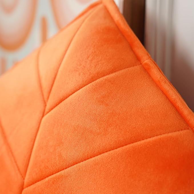 ARTMAGIC Leaf Shaped Velvet Cute Soft Throw Pillow Cushion Decorative Leaves Floor Pillow for Car Couch Bed Sofa (Leaf Orange)
