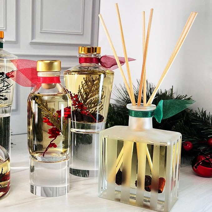 LOVSPA Reed Diffuser Set, Birchwood Pine Scented Oil Diffuser with Sticks, Home Fragrance Accessories for Bathroom Shelf Decor, Aroma Diffusers for Home or Office Desk, USA Made
