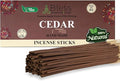 Bless-Cedar 100%-Natural-Handmade-Hand-Dipped-Incense-Sticks Organic-Chemicals-Charcoal-Free Purification-Relaxation-Positivity-Yoga-Meditation Best-Woods-Scent (80 Sticks (4.20 OZ))