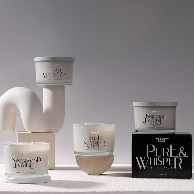 Scented Candles for Home - Large 3 Wick Jar Candles - Natural Soy Wax Candles Gifts for Women & Men - Aromatherapy Aesthetic Candles