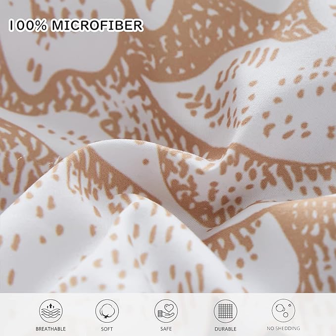 Yogeneg 7 Piece Bed in a Bag Queen Comforter Set Botanical Floral Bedding Set,White Flowers Leaves Printed on Black Reversible Design,Soft Microfiber Comforter with Sheet Set,All Season