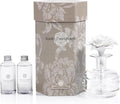 Zodax Grand Casablanca Porcelain Oil Diffuser - Home Fragrance Oil Diffuser Ideal for Living Room, Bathroom, Office - Flower Design - Gift Box Packaging Included - Versailles Tuberose - 6.76 Oz.