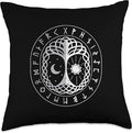 Nordic Country & Celtic Mythology Designs Viking Norway Norwegian Scandinavian Mythology Distressed Throw Pillow, 18x18, Multicolor
