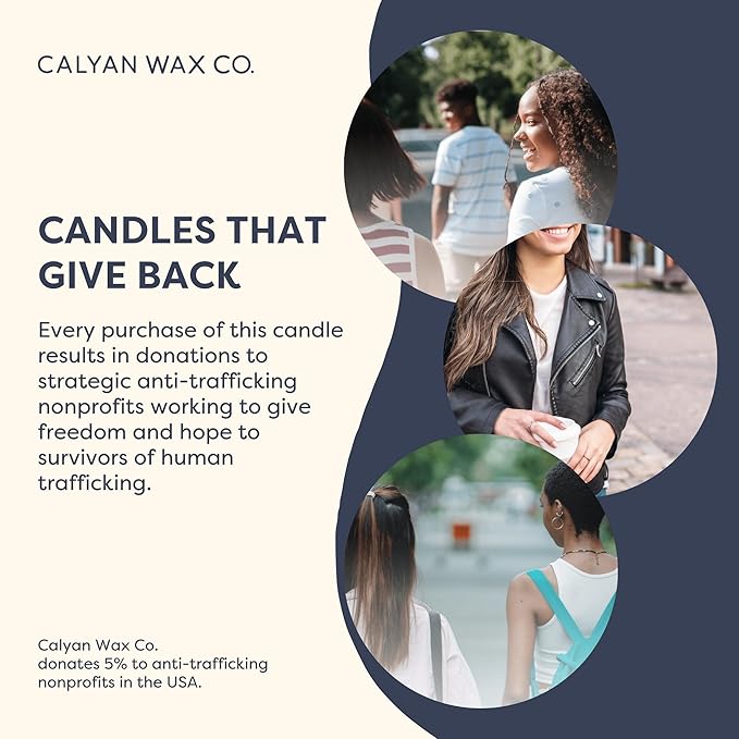 Calyan Wax Co. 2 Wick Candle, Rosewood + Amber Scented Candle, 37 Hour Burn Time, Aromatherapy Soy Candles, Non Toxic & Vegan Soy Wax, Glass Tumbler Scented Candles, 8.8oz