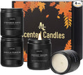 Fall Candles, 4 Pack Soy Candles Set - Autumn Scents of Vanilla Pumpkin, Cinnamon Apple, Harvest Season, Maple Syrup Latte, Aromatherapy Fall Gifts for Men & Women, Thanksgiving Home Decor