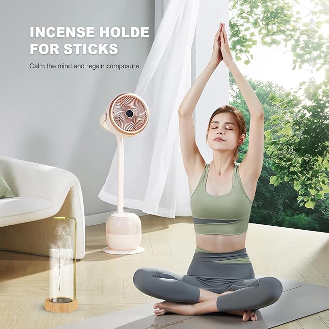 2 Pack Incense Holder, Incense Burner, Insence-Stick Holder Mess-Free Incense Burner Holder, Ideal for Meditation, Yoga, Relaxation, and Home Decor - Anti-Ash Flying (Round Wood Color)