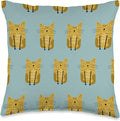 Cute Scandinavian Animals Designs Scandinavian Cat Boho Pattern Throw Pillow, 16x16, Multicolor