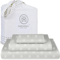 Threadmill Cotton Twin XL Sheet Set | 100% Cotton Sheets for Twin XL Size Bed | Damask Jacquard Sateen Twin XL Bed Sheets Set with 16” Deep Pocket | Soft Breathable 3 pc Cooling Sheet Set | Light Grey