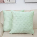 2 Packs Throw Pillow Covers, Neutral Decorative Couch Pillow Cover for Living Room Bed Sofa Rustic Farmhouse Boho Home Decor, Soft Plush Cushion Case Slipcover (Green, 22"x 22")