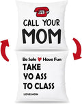 College Dorm Decor, Funny Call Your Mom Pillow Covers 18x18 Double-Sided,Dorm Room Accessories, Gifts for College Students Girls Boys Freshmen,Back to School Gifts for Students