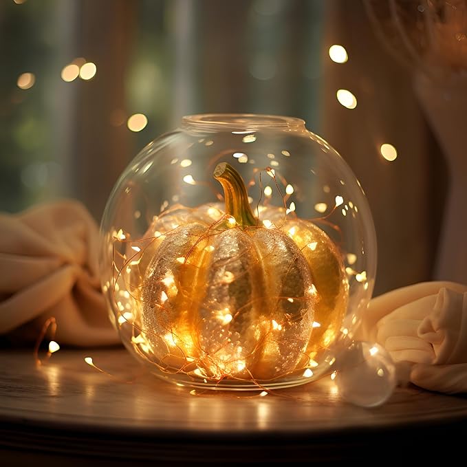 [6-Pack] 7Feet Starry String Lights,Fairy String Lights 20 Micro Starry LEDs On Copper Wire, 2pcs CR2032 Batteries Included,For Wedding Centerpiece,Party,Christmas Table Decor(Copper Warm White)