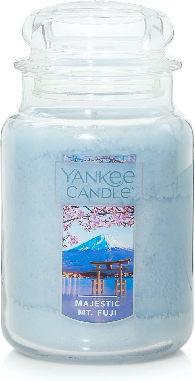 Yankee Candle Majestic Mt. Fuji Large Jar Candle,Light Blue, Coconut Scent