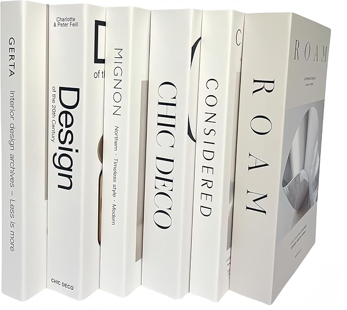 6PCS Fake Books for Decoration: Ediactcyl Decorative Books Modern Home, Coffee Tables Decor for Living Room Bookshelf (M51)