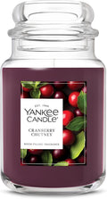 Yankee Candle Cranberry Chutney, Fall Scented Candle, 22oz Large Jar with up to 150 Hour Burn Time