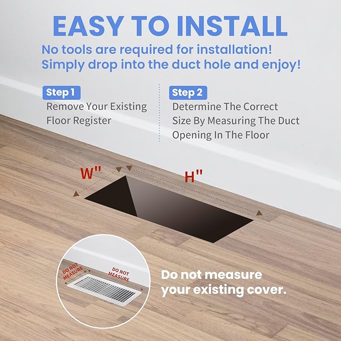 2x12 Inches Heavy Duty Walkable Floor Register - Easy Adjust Air Supply Lever Decorative Floor Vent Covers - Boston Design Vent Covers for Home - Oil Rubbed Bronze