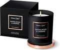 HomeLights Luxury Scented Candle, Natural Soy Wax, Home Fragrance Decor Gift, Sandalwood & Jasmine, Medium Jar