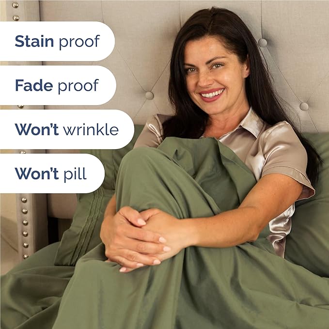 Twin XL Size 3 Piece Sheet Set - Comfy Breathable & Cooling Bed Sheets Set - Hotel Luxury Bedding for Women, Men, Kids, Teens, Boys & Girls - Deep Pockets, Soft, Wrinkle Free - Oeko-Tex - Sage Green