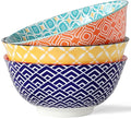 Large Salad Bowls, 48 Oz Serving Bowls for Soup, Pho, Pasta Rarmen, Stackable Ceramic Bowls for Kitchen, Set of 3, Microwave & Dishwasher Safe