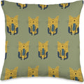 Cute Scandinavian Animals Designs Scandinavian Cat Boho Pattern Throw Pillow, 16x16, Multicolor